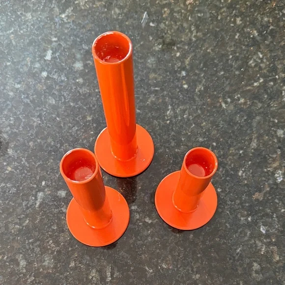 Ikea TUVKORNELL Orange Metal Candle Holders - Picture 2 of 3